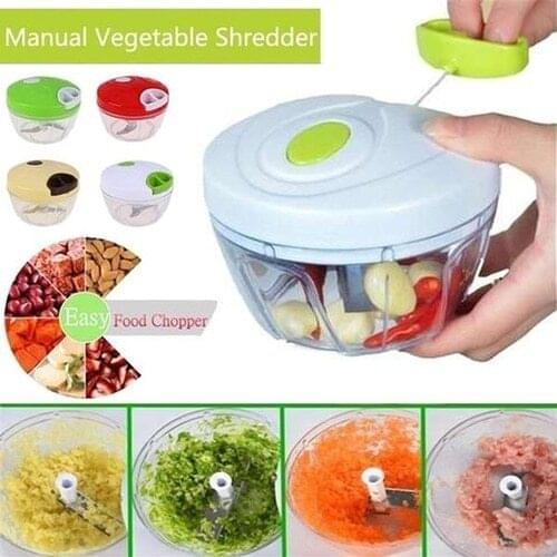Kitchen Salad Crusher Garlic Food Chopper Processor Manual Meat Grinder Machine Vegetable Food Crusher Chopper Shredder Slicer