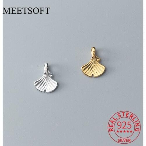 MEETSOFT Office 925 Sterling Silver Chic Shell Dangle Charms of DIY Handmade Jewelry Necklace Deocration Bracelet Accessory Gift