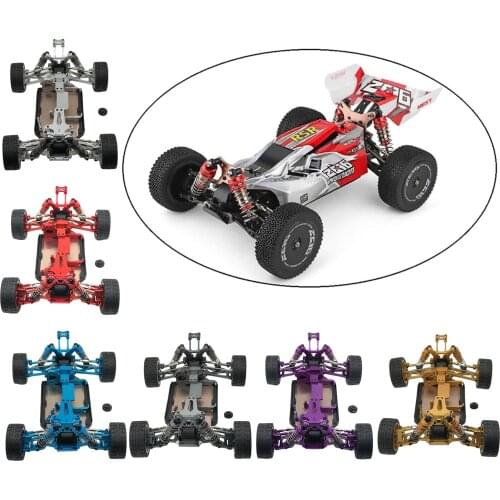 Fit for 1:14 Scale WLtoys 144001 Metal RC Car Body Frame Off-Road 4WD Crawler Climbing Buggy Car Assembled Chassis Upgrades