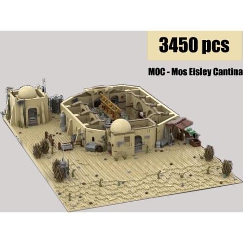 NEW MOC-10024 A New Hope Seriers Mos Eisley-Cantina Skywalke R2D2 Building Block Brick Toy Compatible Lepines Toy Gift