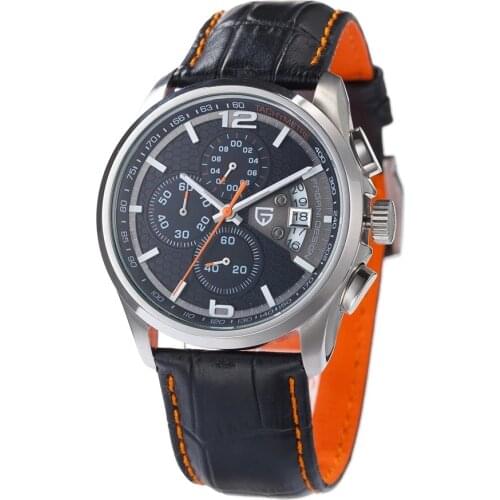 PAGANI DESIGN Fashion Mens Casual Chronograph Watch Luxury Brand Men Diving 30M Leather Quartz Watch Relogio Masculino PD-3306