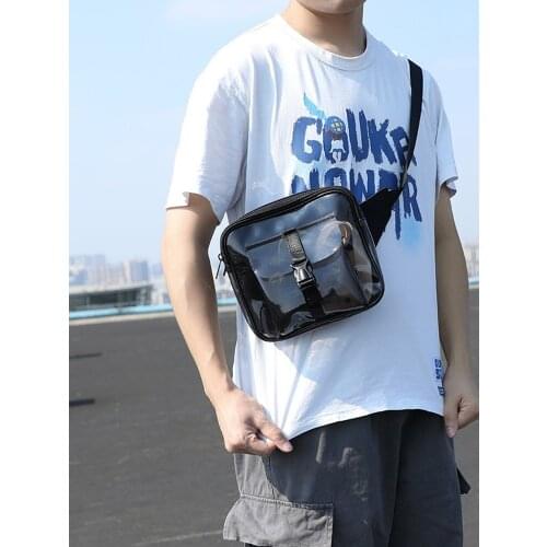 2021 New Transparent Personality PVC Fashion Trend Shoulder Bag Crossbody Chest Bag for Men