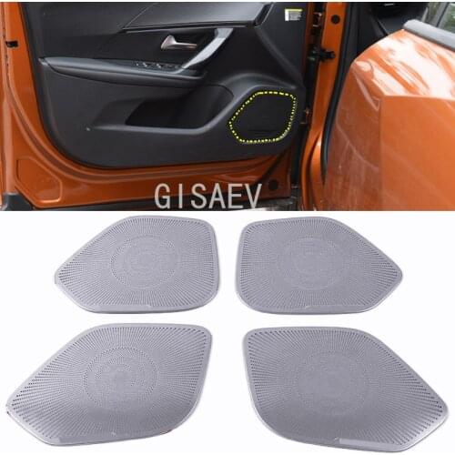 For Peugeot 2008 2020 car front A-pillar roof horn cover speaker cover audio decorative frame sequin car accessories