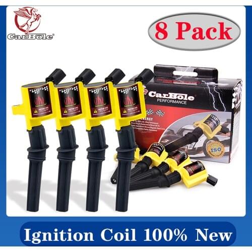 100% New 8 Ignition Coil Pack Yellow For Ford F150 Expedition 4.6L 5.4L 2000 2001 2002 2003 2004