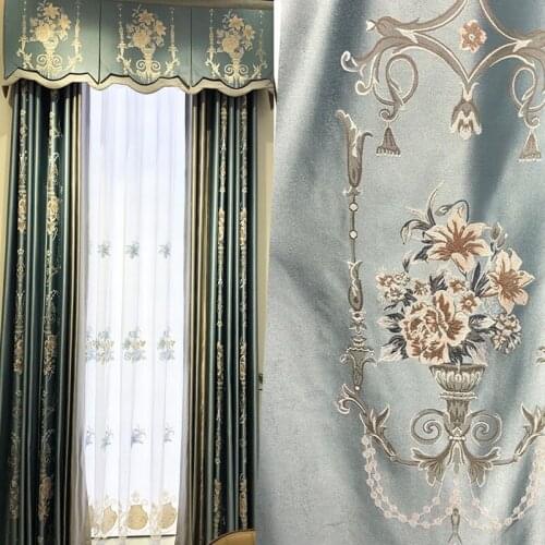 The New High-grade High-precision Light Jacquard Curtains European Curtains for Luxury Living Room Curtains Bedroom Curtains