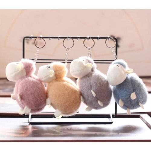 Sheep Doll Adorable Cartoon Style Skin-Friendly Sheep Animal Pendant Fashionable Stylish Toy Children Stuffed Plush Keychain