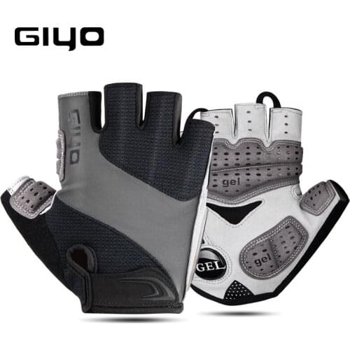 Giyo Bicycle Half Finger Gloves Breathable Lycra Fabric Men Women Cycling Gloves Road Bike Riding MTB DH Racing Outdoor Mittens
