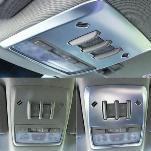 Fit For Opel Mokka Buick Encore 2013-2018 Car Front Reading Lampshade Decoration Cover Trim ABS Chrome Car Accessories Styling