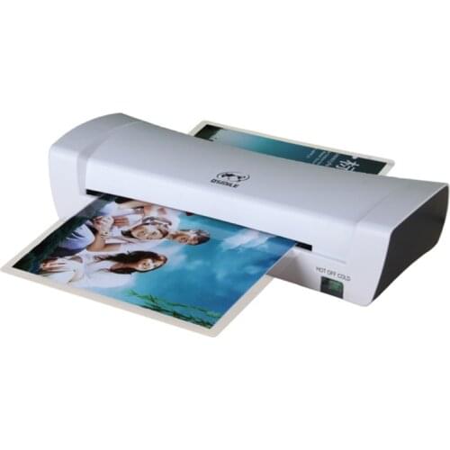 Professional Thermal Office Hot Cold Laminator Machine for A4 Document Photo Packaging Plastic Film Roll Laminating