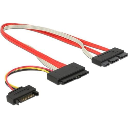 SFF-8639 SATA 3.2 Express 18pin (7+7+4) & 15Pin Power to SFF-8482 SAS Express 29pin Data Raid Cable