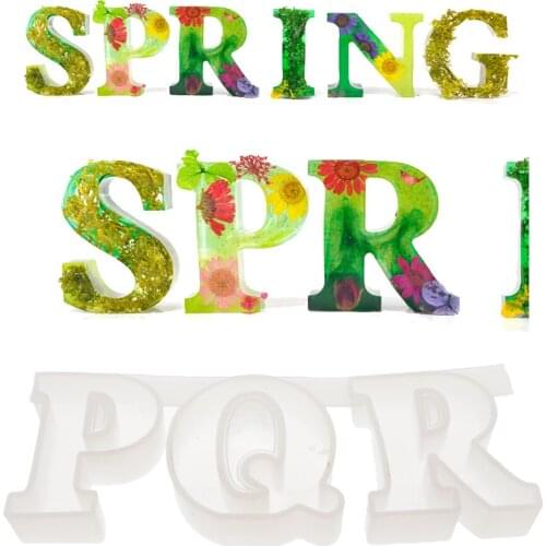 Capital Letter Silicone Mould Epoxy Resin Art Tableware Home Decor Mold Tool Craft Decorations Resin Ornaments Decorating Tools