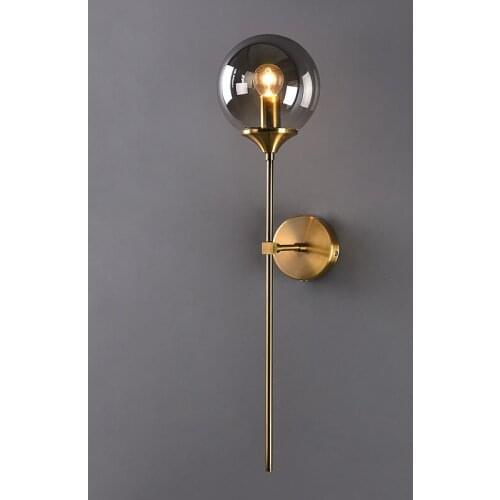 Modern Glass Wall Lamp Led Wall Lights for Home Industrial Decor Bathroom Mirror Lights Bedroom Wall Lighting Nordic Metal Light