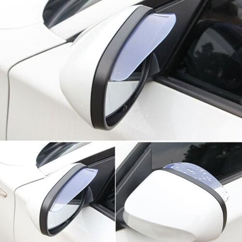 2 PVC car styling waterproof rearview mirror eyebrow rain cover for Ford Focus Fusion Escort Kuga Ecosport Fiesta Falcon Mondeo