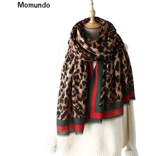 Fashion New Leopard Grain Women Shawl Winter Soft Cotton And Linen Long Spring Travel Lady Scarf Hot Sale Pashmina