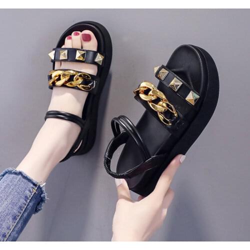 2021 Ankle Strap Buckle Platform Open Toe Block Heel Ladies Shoes Fashion Summer High Heels Thick Bottom Hollow Women Sandals