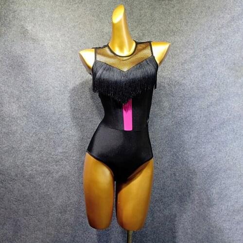 Latin Dance Dress Women SleeveLess Tassel Design Latin Dance Tops for Ballroom Samba Tango Chacha Dancing Performamnce BY299