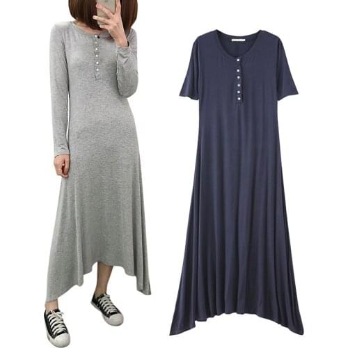 SUMMER NEW SHORT-SLEEVED MODAL MATERNITY DRESS LARGE SIZE CAN BE WORN OUTSIDE