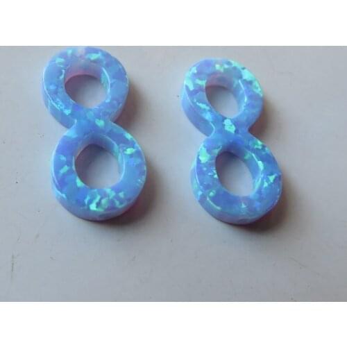 10pcs/ lot 9x19mm Infinity Opal Synthetic infinity cut Fire Opal stone beads for DIY Jewelry Necklace