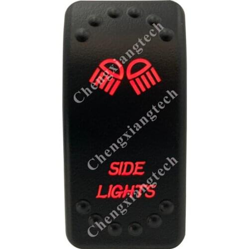 12V 20A / 24V 10A Dual Red Led 5P On Off SPST Rocker Switch Side Lights Waterproof for Car Boat Truck Circuit Breaker
