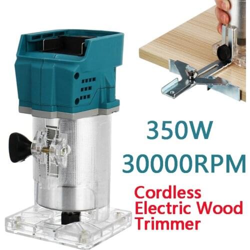 35000RPM Cordless Electric Trimmer Woodworking Engraving Slotting Trimming Machine Router Wood Power Tools for Makita Battery