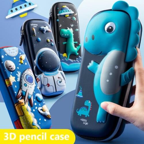 3D Pencil Case Cute Storage Box Lovely Pink Unicorn Cartoon Pen Bag for School Girl Kawaii Stationery Gift Pouch Eraser Holder