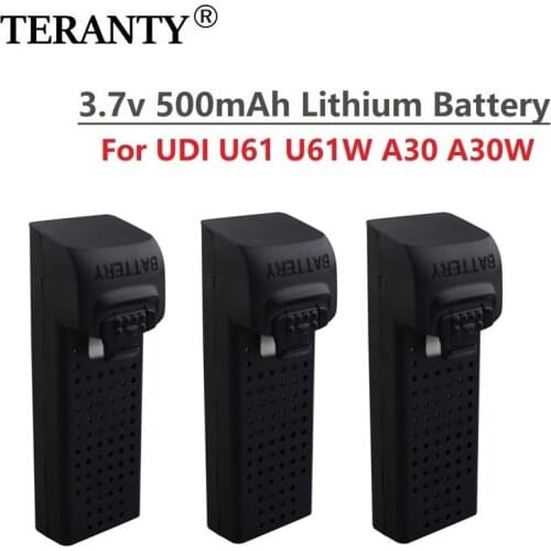 5Pcs For UDI U61 U61W A30 A30W RC Drone Battery 3.7V 500mAh Lipo battery Quadcopter Spare Parts For UDI U61 U61W A30 A30W Drone