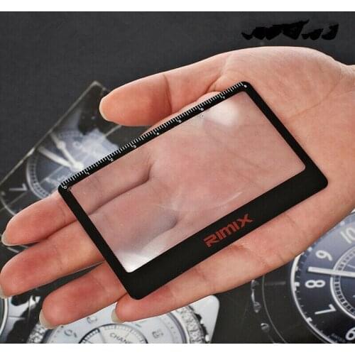 5pc Credit Card magnifier with Ruler PVC Fresnel Lens Gift Magnifying Glass Read