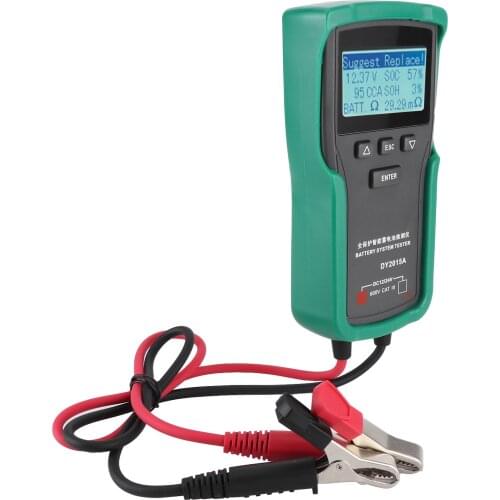 Car Battery Tester Tool Analyzer 12V-24V Voltage Load Test Digital Battery Capacity Checker Electrical Charge Analyzer DY2015A