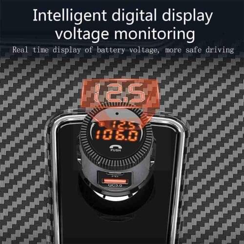 Car Bluetooth FM Transmitter, Wireless Bluetooth Car FM Kit, Car Function Adapter, Hands-free Player, With Calling Radio, M O8A6