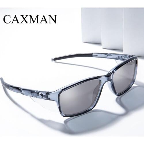 CAXMAN Luxury Polarized Sunglasses for Men Rectangle Style w/ Detached Side Shields Sun Glasses Driving Fishing Hiking Shades