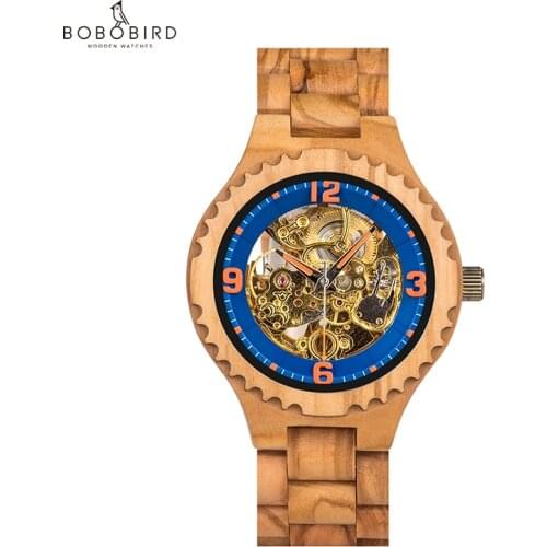 BOBO BIRD Watch Men Wood Automatic Machinery Watches Waterproof Luxury Brand Clock Popular Design Accept Customized In Gift Box