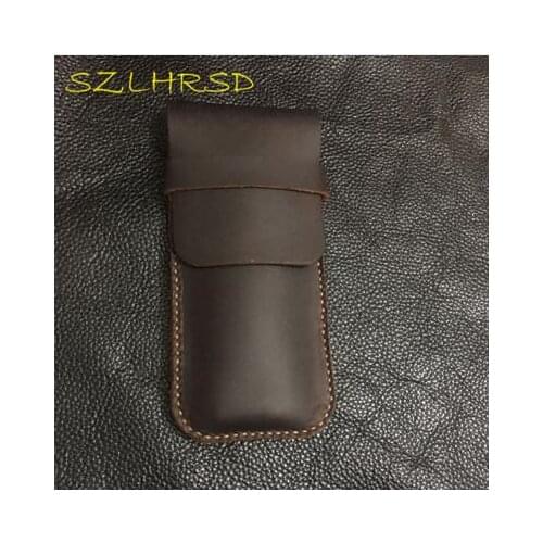 SZLHRSD Handmade Genuine Leather for Xiaom Redmi 6A Phone Bag for Gome K1 Cover for JESY J9 J9S Flip Phone Case Crazy Horse Skin