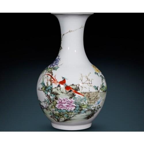 Jingdezhen Masters famille rose Vases Decorations Chinese Living Rooms Home Furnishings Ceramics vase collection porcelain vase