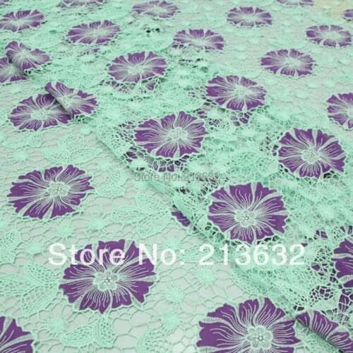 D po67 Polyester line sunflower water soluble embroidered clothing fabric cloth hollow out fabric spot electronic Best new