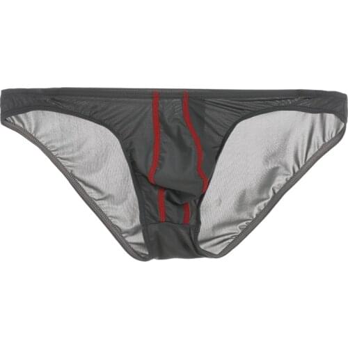 Mens Sexy Mid Rise Briefs Penis Sheath Cover Bikini Underwear Quick Dry Breathable Comfy Soft Thongs L-2XL