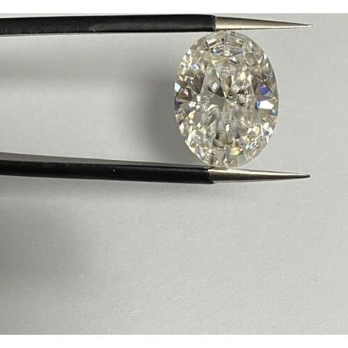 Oval Shape 8x12mm 4 Carat Loose Gemstone Special Ice Crushed Cut D VVS Moissanite Diamond