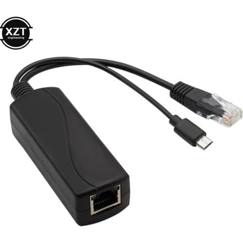 ESCAM 2.5KV Anti-interference Power Over Ethernet 48V To 5V 2.4A 12W Active POE Splitter Micro USB Plug for Raspberry Pi CCTV
