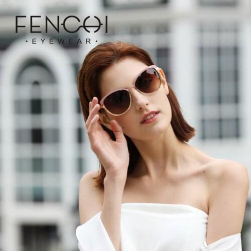 FENCHI Vintage Sunglasses Women Cat Eye Designer Brand Luxury Sexy Driving Glasses oculos de sol feminino Zonnebril Dames