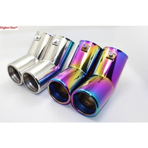 Higher star 2pcs stainless steel car Exhaust pipe outlet decoration muffler,silencer for Volkswagen T5/T6 2016-2019