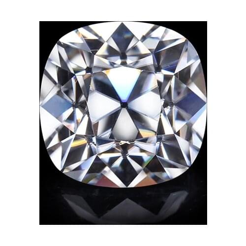 Anti-Cushion Shape Old Mine Cut 5x5mm-12x12mm DEF White Color VVS Moissanites Loose Stones for Jewelry Making Tested Positive