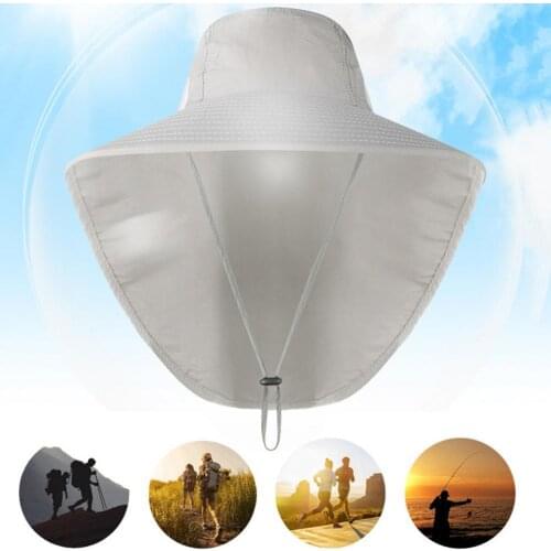 Unisex UV Protection Cap Summer Outdoor Fishing Climbing Sun Hat with Neck Flap