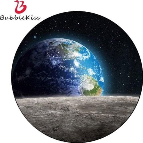 Bubble Kiss Carpets For Living Room 3D Planet Pattern Rug Home Floor Mat Boys Room Area Rugs Black Creative Bedside Non Slip Rug