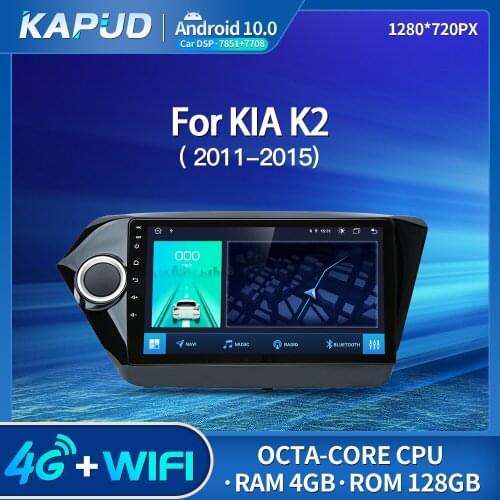 Kapud Android 10.0 Auto Radio 9" Car Multimedia Player Stereo For Kia Rio3 K2 2011-2016 GPS Wifi DSP Octa-Core Navigation