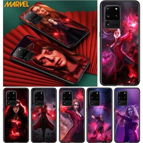 Scarlet Witch Marvel for Samsung S20 FE Ultra Plus A91 A81 A71 A51 A41 A31 A21 A11 A72 A52 A12 Soft Black Phone Case