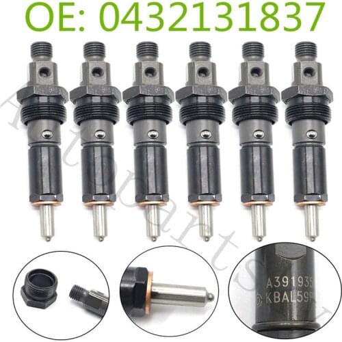 [Set of 6PCS] 6BT 160hp Fuel Injector For First Gen for Dodge for Cummins 5.9L 1989-1993 OEM: 0432131837 3919350 39-193-50