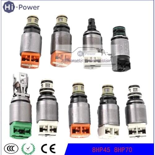 9pcs 8HP70 8HP45 Original Transmission Solenoid Valve Kit Fits for Land Rover Discovery Alumiunm Alloy Transmission Valve
