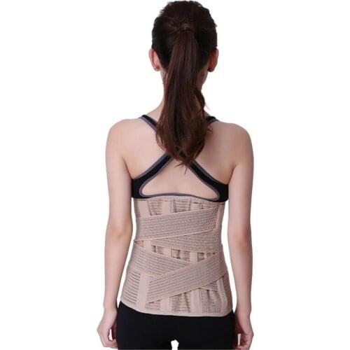 Back Lumbar Waist Support Brace Posture Belt Adjustable Magnetic Bar Therapy Protection Double Banded Lower Pain Fitness Sports
