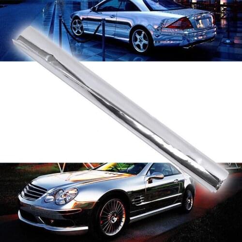 Silver Chrome DIY Car Body Films Glossy Color Car Vehicle 3D Vinyl Film Wrap Sticker Vinyl Decal Air Release Film