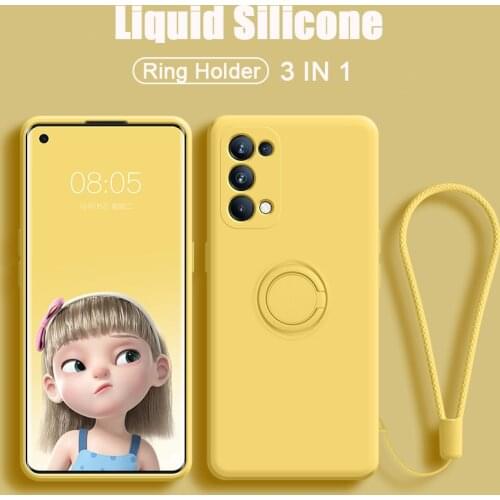 Silicone Magnetic Ring Holder Phone Case For Huawei Honor 20 30 50 X10 V30 V40 Mate 20 30 40 P20 P30 P40 Nova 7 8 Pro Soft Cover