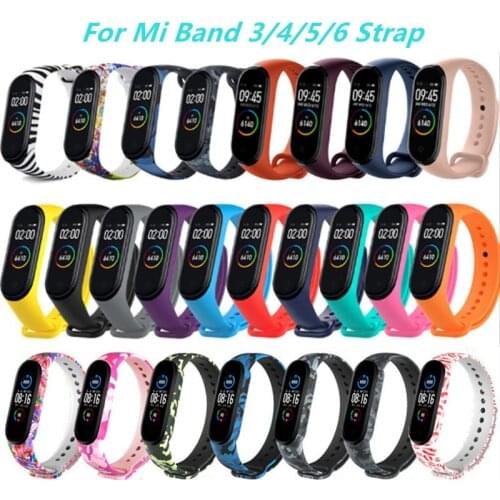 Silicone Watch band For Xiaomi Mi Band 4 5 3 Strap Bracelet for Mi band 5 Wristband For mi band 4 3 Smart Watch Replacement Band